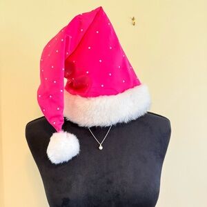 Victoria Secret Sexy Little Things Pink Santa Hat with White Fur Trim